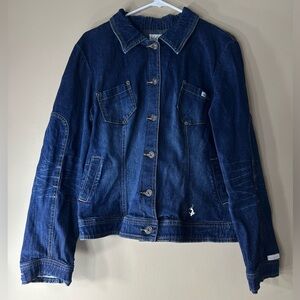 VTG Baby Phat Embroidered Denim Jean Jacket XL Y2K Logo RARE 90s Streetwear